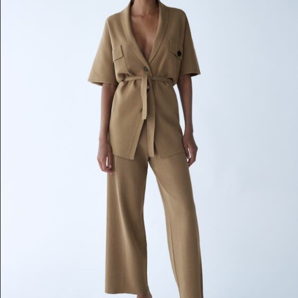 Zara Knit Straight Fit Trousers